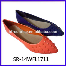 Hot selling-woman leather shoe shoe woman latest flat shoes for women 2015